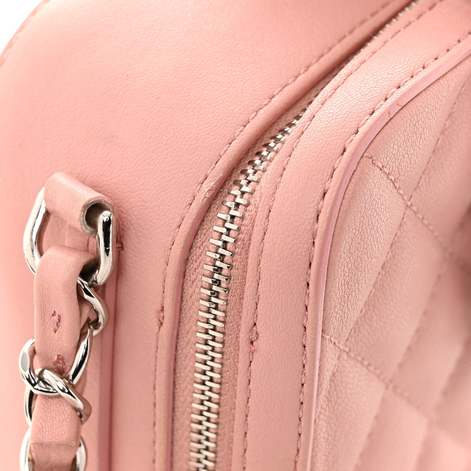 Chanel Lambskin Quilted Mini CC Box Camera Bag Pink 13 of 14