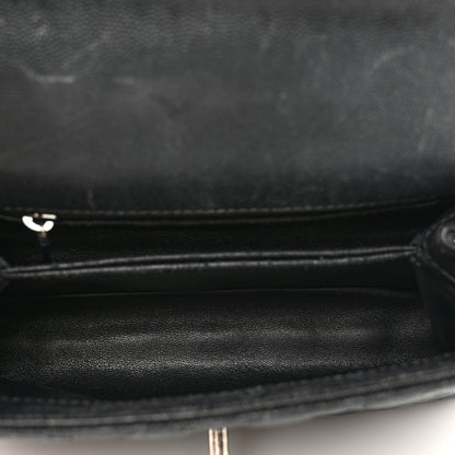 Chanel Caviar Lizard Embossed Quilted Mini Coco Handle Flap Black 6 of 12