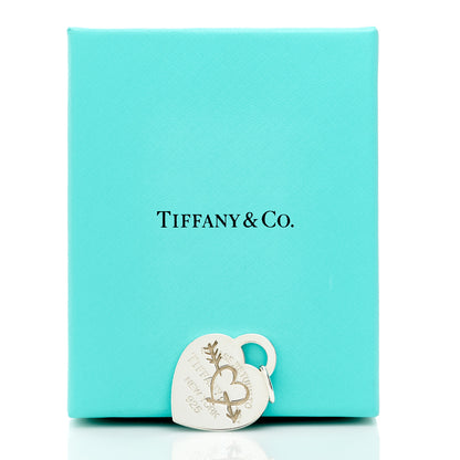 Tiffany Sterling Silver Return To Tiffany Etched Heart and Arrow Tag Charm 4 of 4