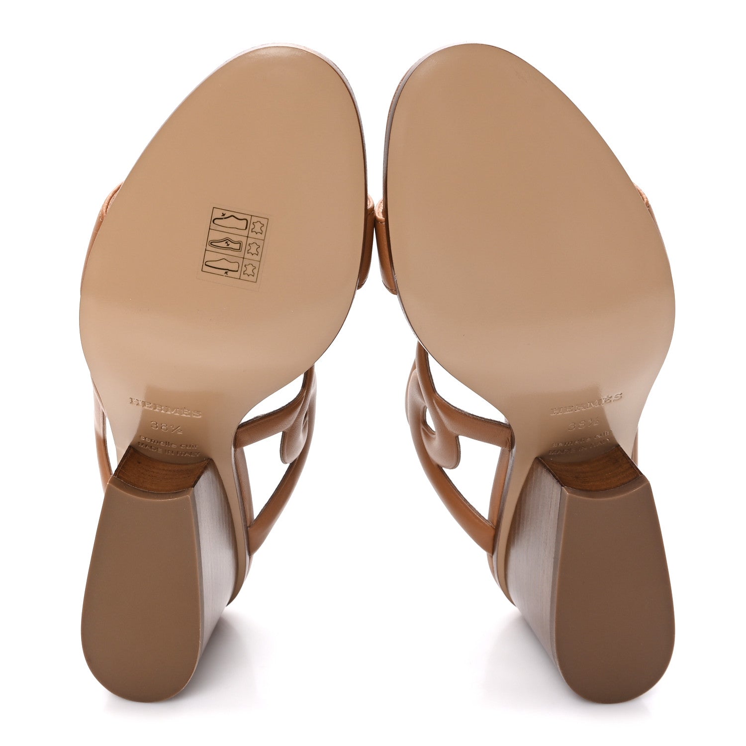 Hermes Nappa Lipari 70 Sandals 38.5 Naturel 6 of 10
