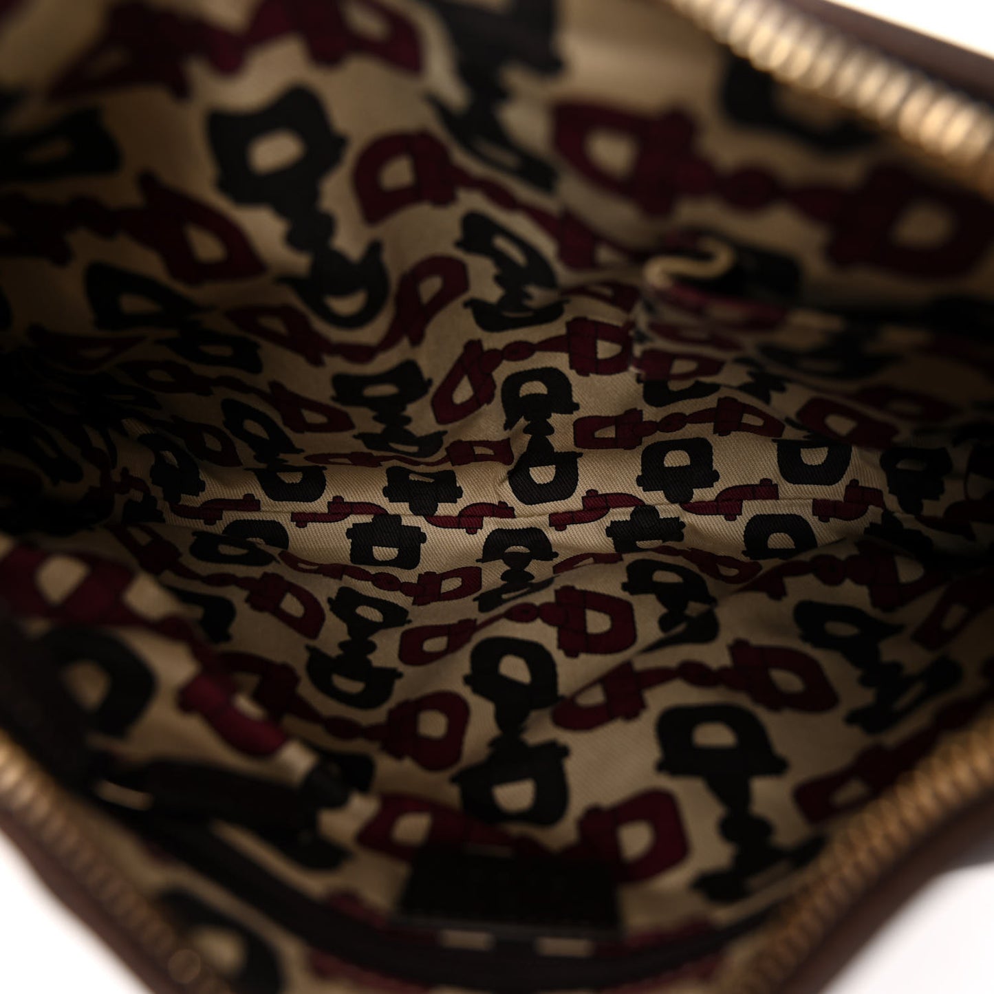 Guccissima Small D Gold Ring Shoulder Bag Chocolate Brown
