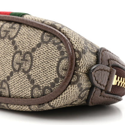 Gucci GG Supreme Monogram Web Ophidia Dome Key Pouch Beige New Acero 8 of 10