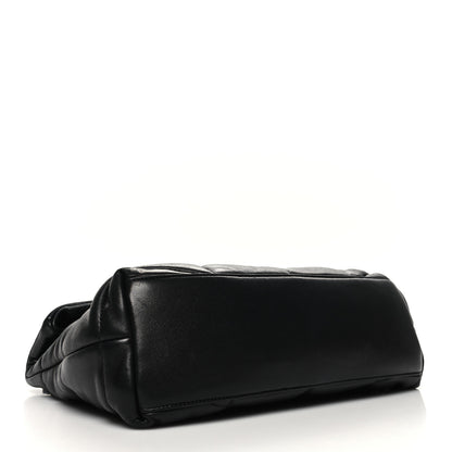 Saint Laurent Lambskin Quilted Small Loulou Puffer Monogram Chain Satchel Black 4 of 11