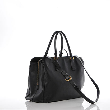 Prada Saffiano Lux Large Top Handle Open Tote Nero Black 3 of 6