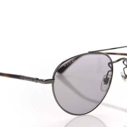 Gucci Acetate Aviator Sunglasses GG0388S Silver Tortoise 7 of 8