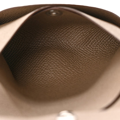 Hermes Epsom Calvi Duo Card Case Etoupe 5 of 8