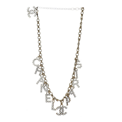 Chanel Crystal City of Lights Letter Chain Belt Gold 2 of 3