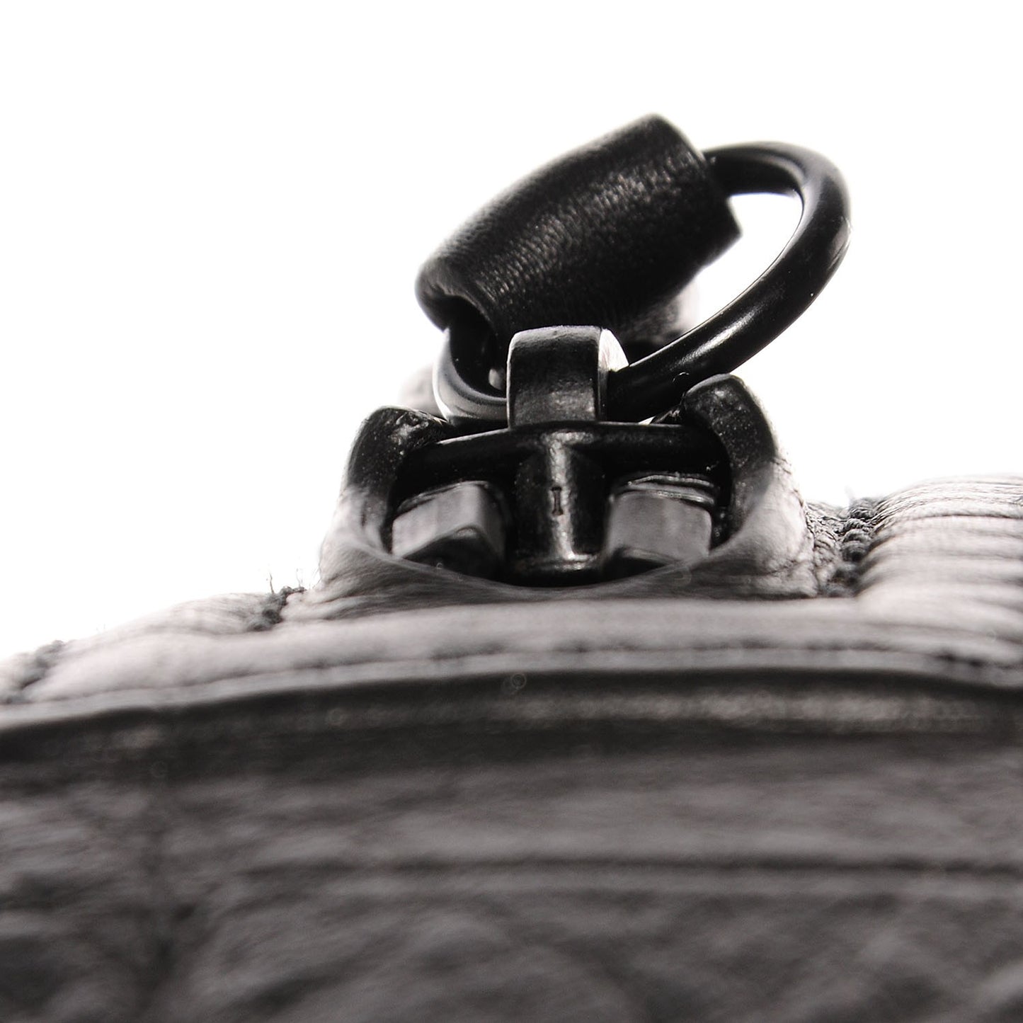 Crocodile Embossed Large Phantom Luggage Black