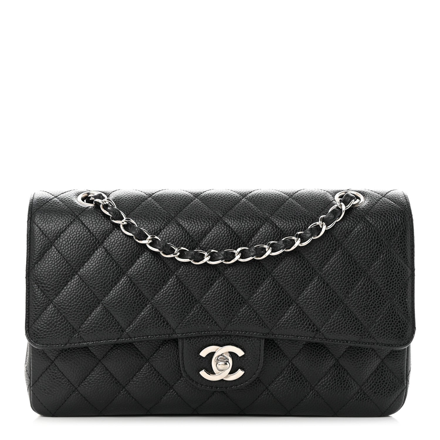 Chanel Caviar Quilted Medium Double Flap Black 1 of 12