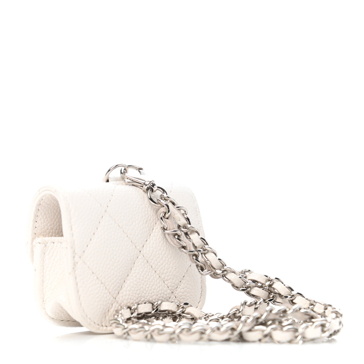 Chanel Caviar Quilted Airpods Pro Case White 3 of 8