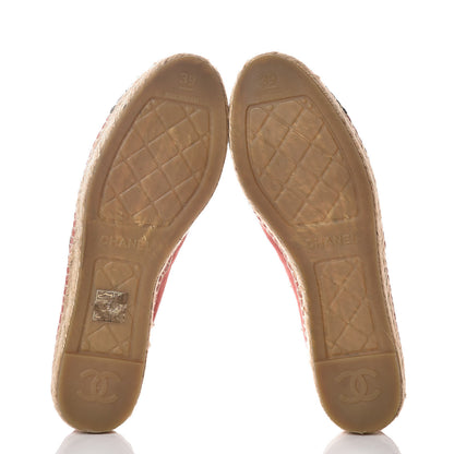 Chanel Suede Pearl CC Espadrilles 39 Pink 5 of 10