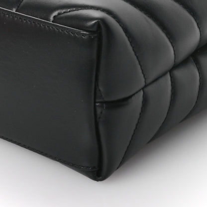 Saint Laurent Calfskin Y Quilted Monogram Small Loulou Chain Satchel Black 10 of 11