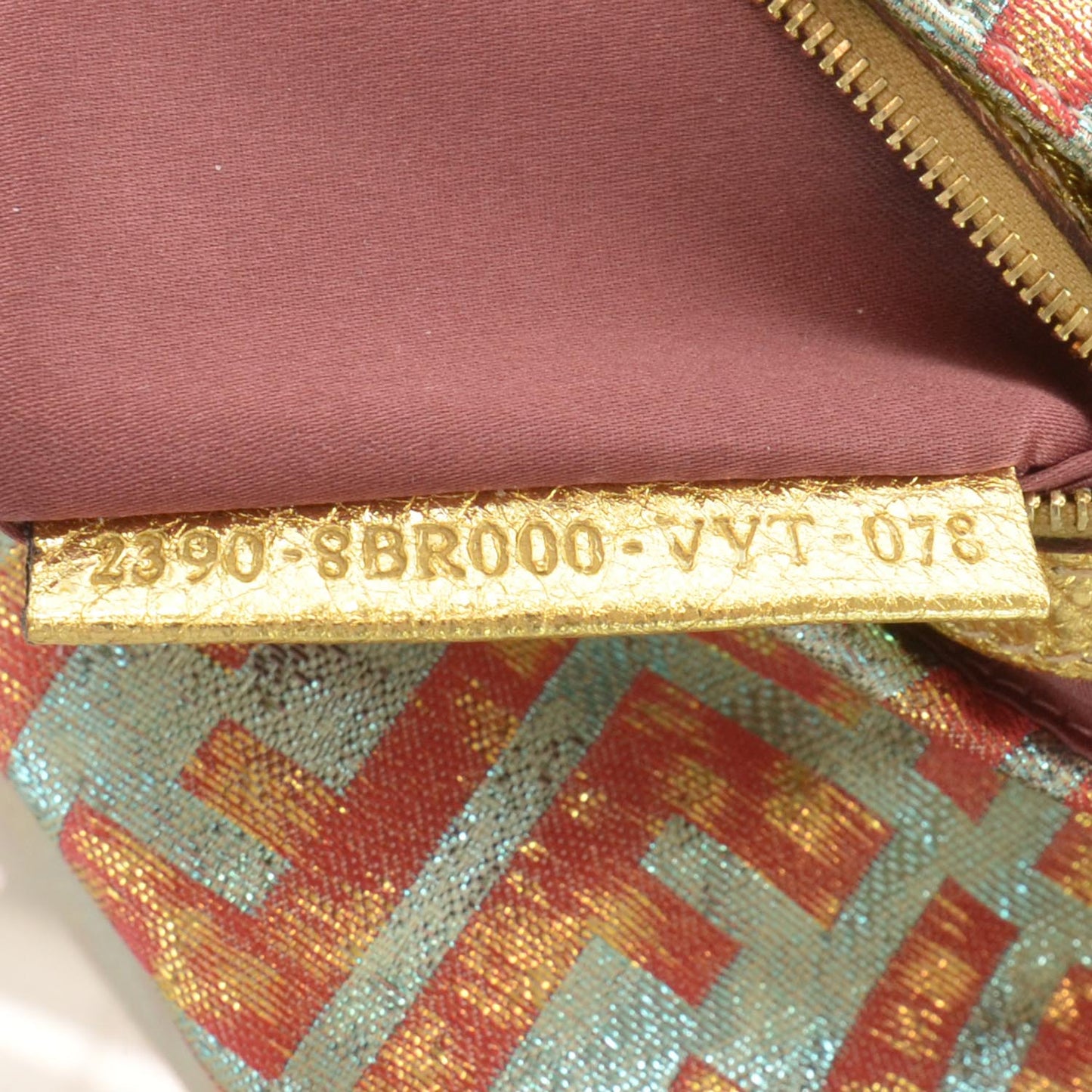 Metallic Lurex Zucca Baguette Gold
