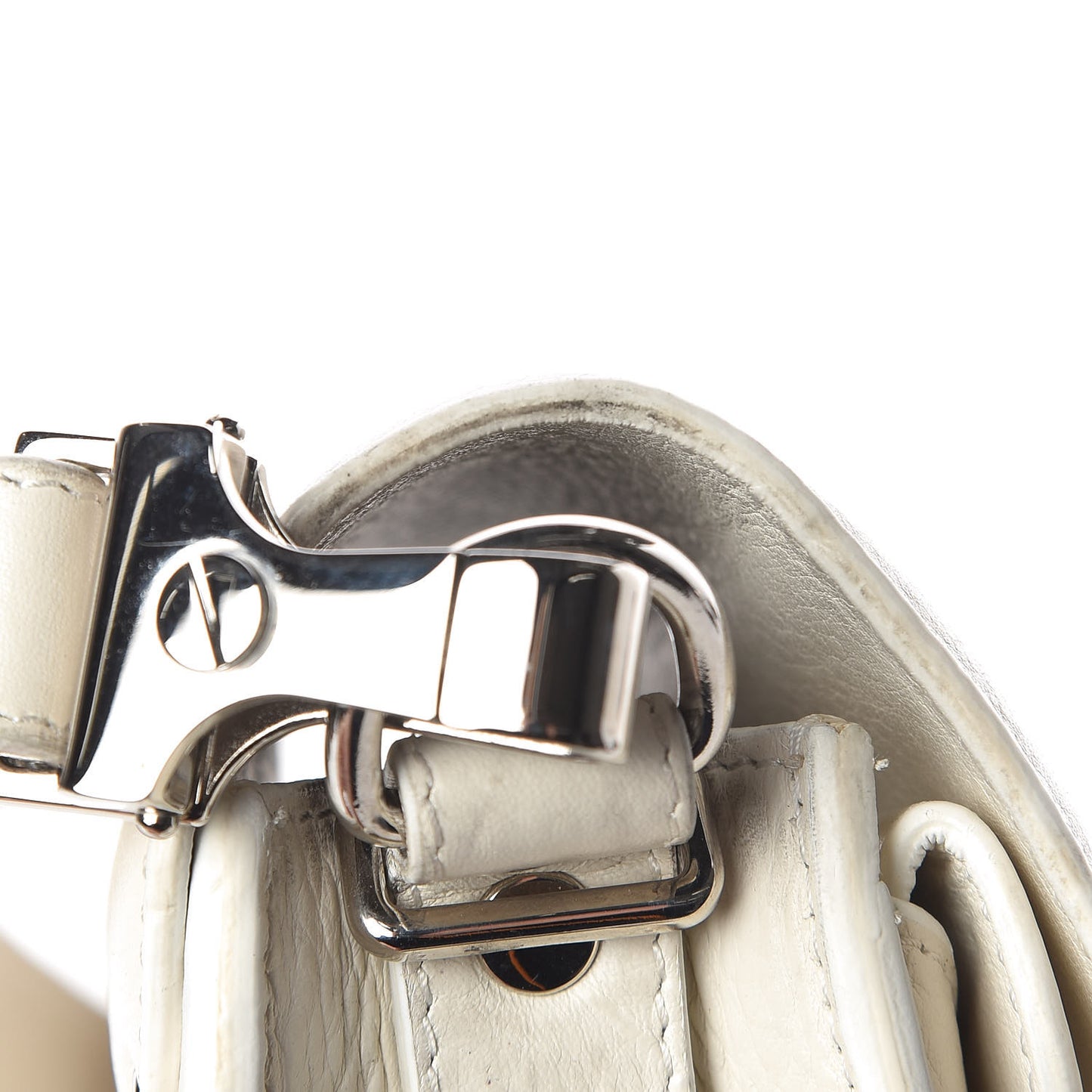 Calfskin Mini PS11 Classic Shoulder Bag White