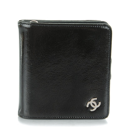 Chanel Patent Compact Zip Wallet Black 1 of 7