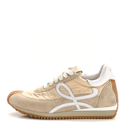 Loewe Nylon Suede Flow Runners Sneakers 35 Beige White 1 of 9