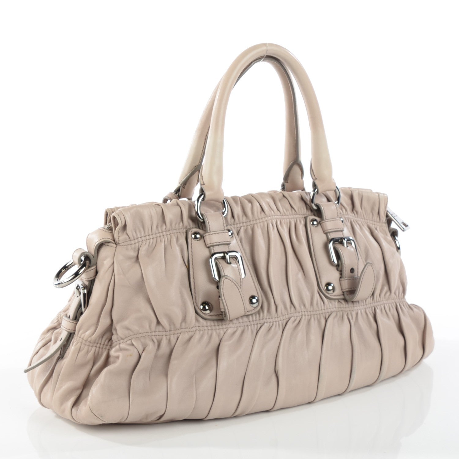 Prada Nappa Gaufre Shopping Satchel Pomice 5 of 11
