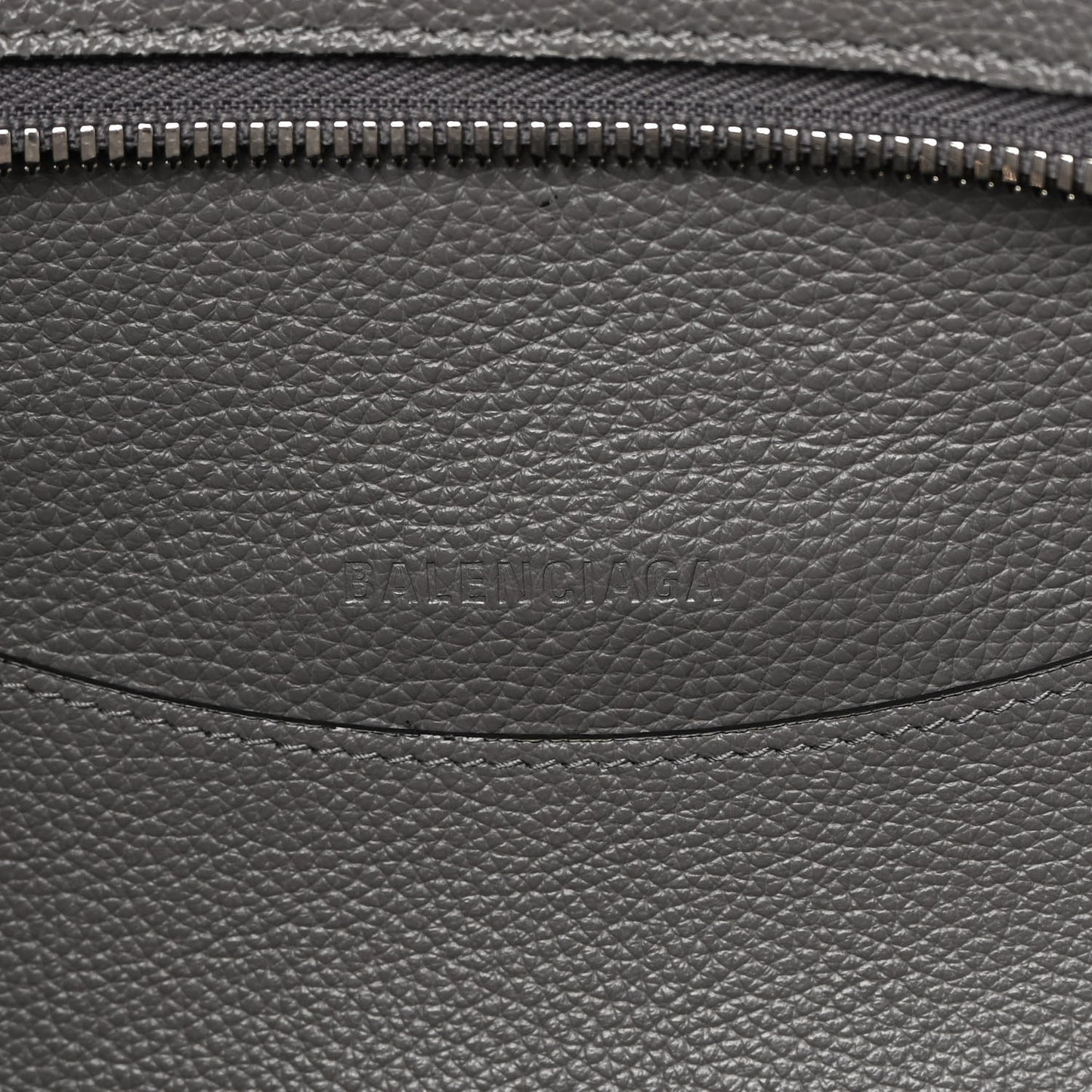 Grained Calfskin Neo Classic Silver Hardware Medium City Dark Grey