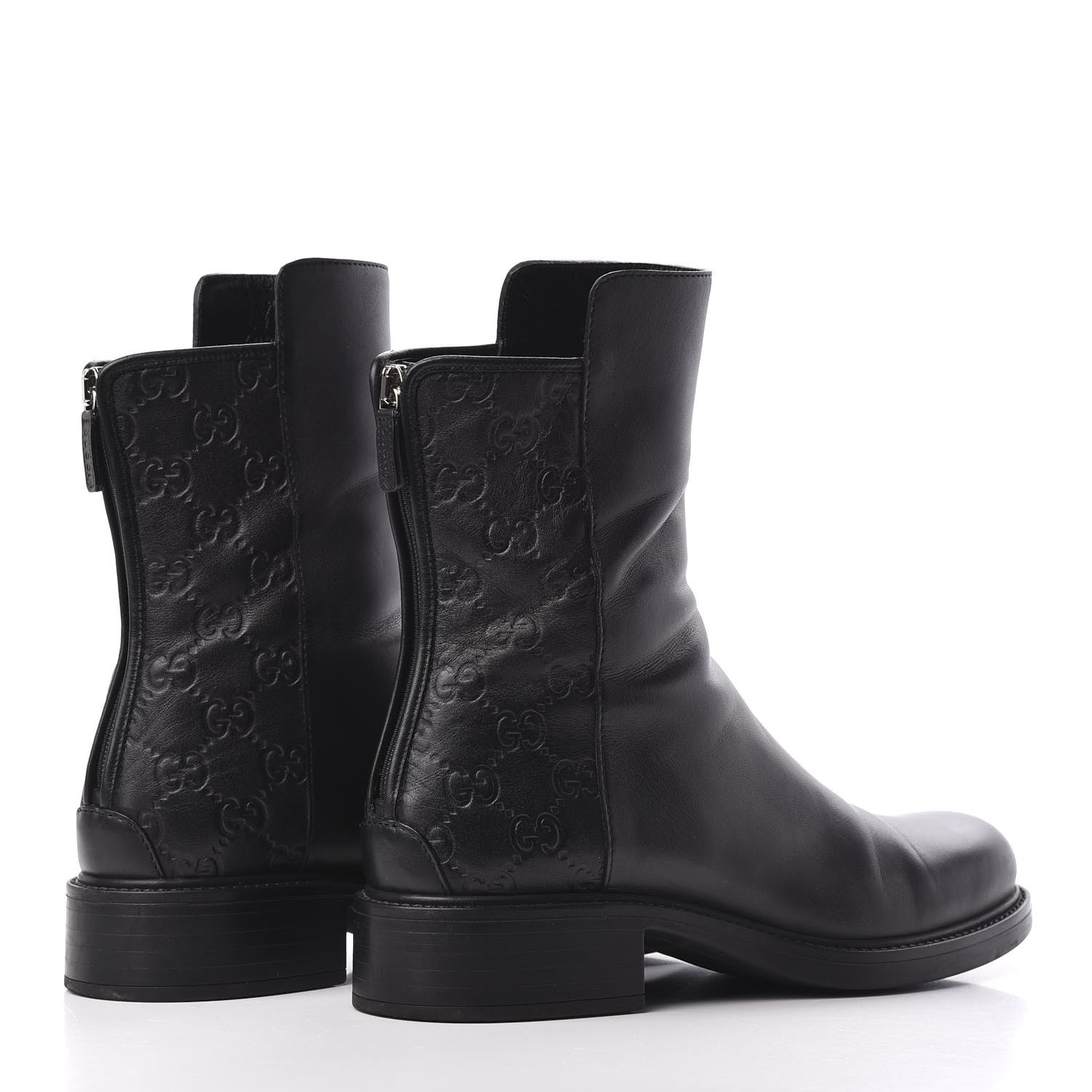 Gucci Soft Guccissima Zip Boots 38.5 Black 4 of 9