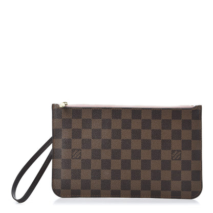 Louis Vuitton Damier Ebene Neverfull MM GM Pochette Rose Ballerine 1 of 8
