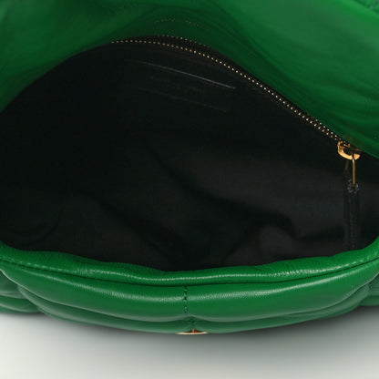 Saint Laurent Lambskin Quilted Small Loulou Puffer Monogram Chain Satchel New Vert 5 of 9