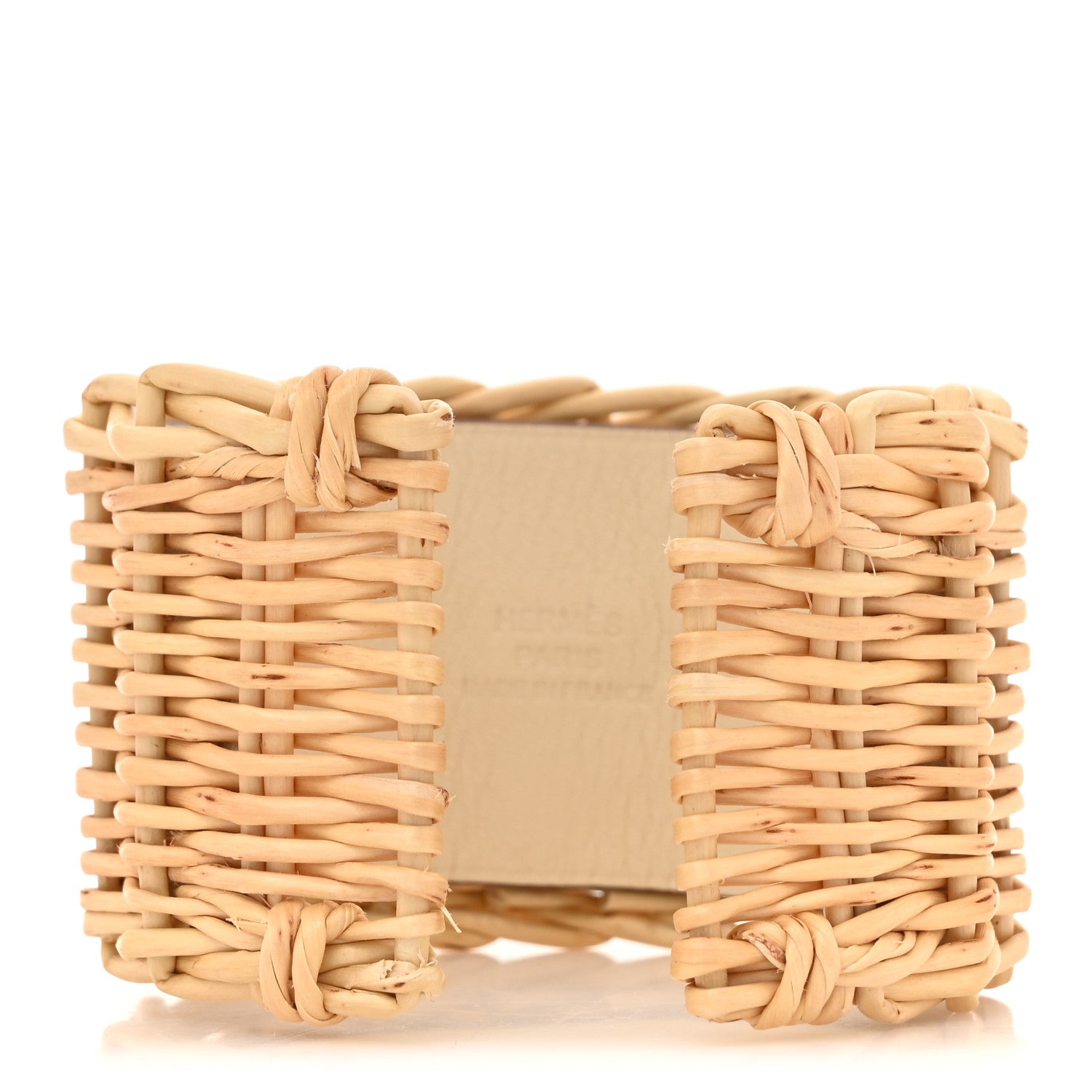 Hermes Wicker Swift Medor Picnic Cuff Bracelet Nata 3 of 7