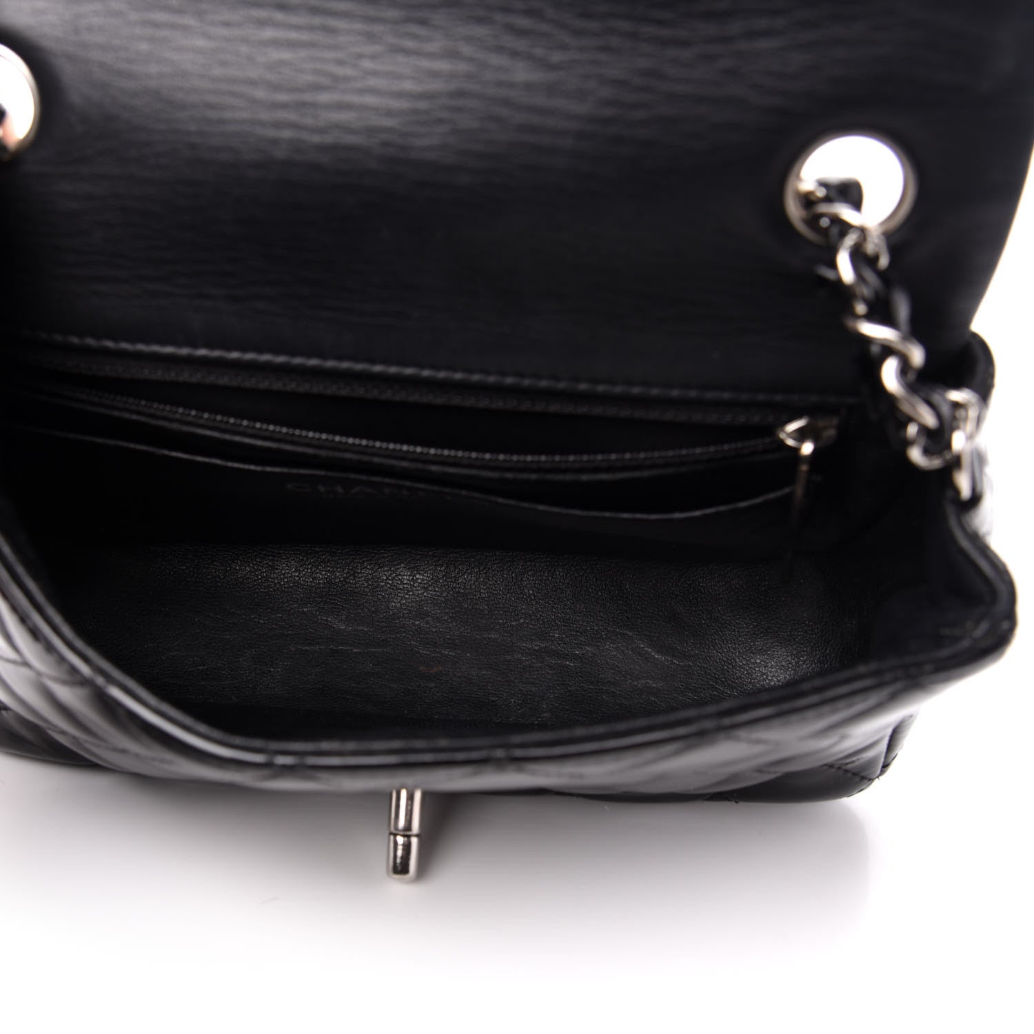 Chanel Patent Calfskin Quilted Mini Rectangular Flap Black 5 of 10