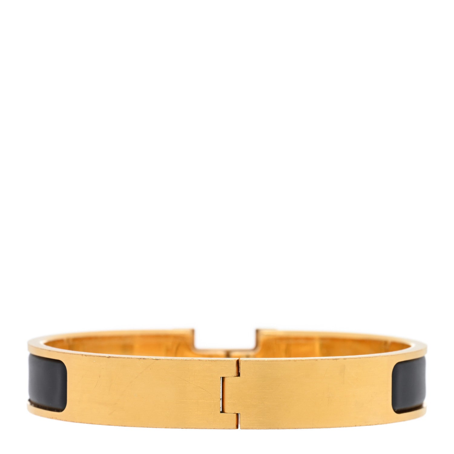 Hermes Enamel Narrow Clic Clac H Bracelet GM Black 2 of 3