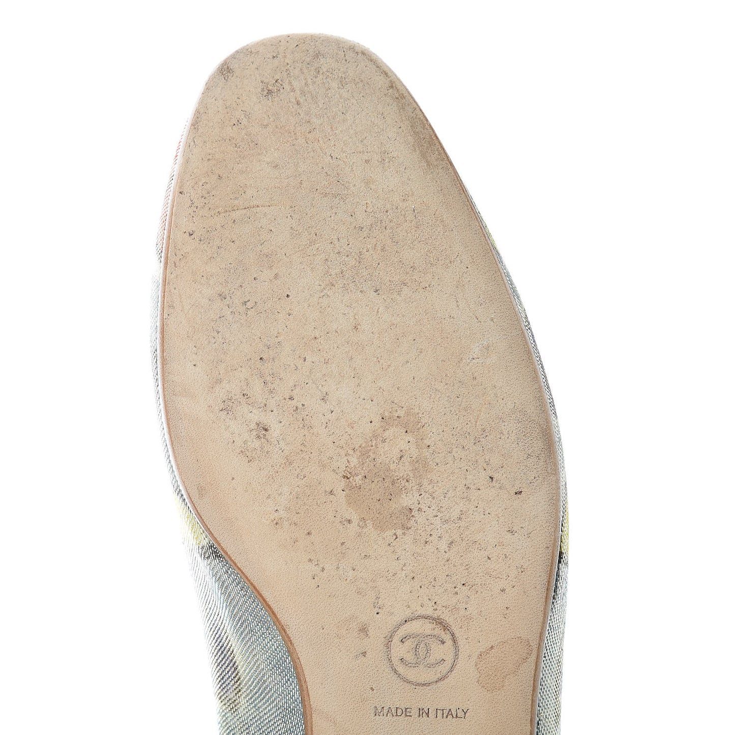 Crepe Calfskin Floral Printed Metallic Calfskin CC Mocassin Loafers 39 Multicolor