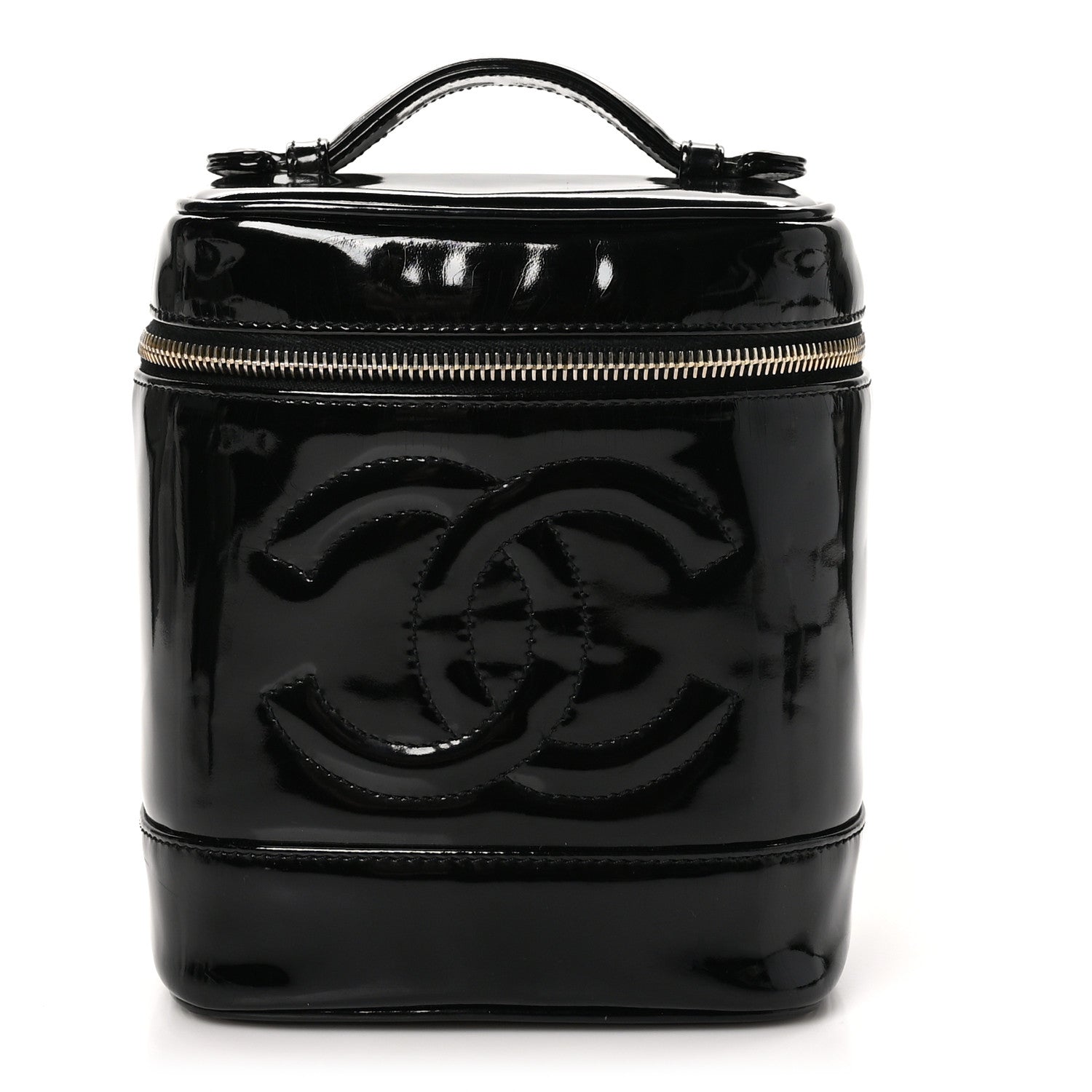 Chanel Patent Timeless Vanity Cosmetic Case Black 1 of 11