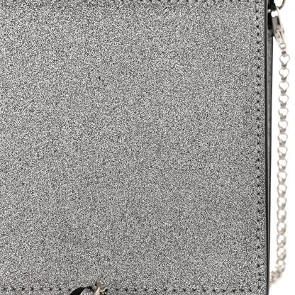 Christian Louboutin Glitter Calfskin Loubi54 Crossbody Clutch Silver 10 of 13
