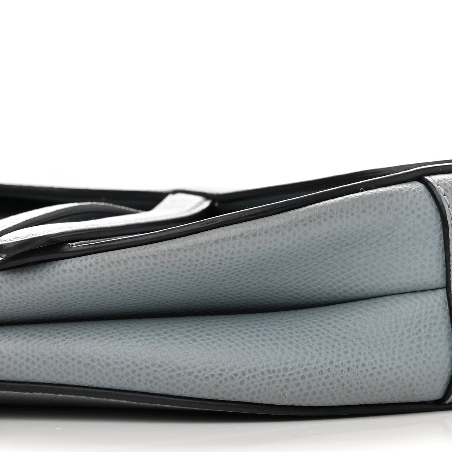 Christian Dior Grained Calfskin Saddle Bag Grey Stone 10 of 15