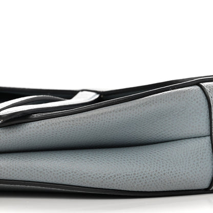 Christian Dior Grained Calfskin Saddle Bag Grey Stone 10 of 15