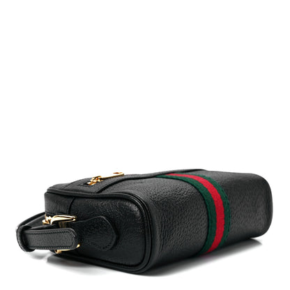 Gucci Calfskin Web Mini Ophidia Shoulder Bag Black 4 of 12