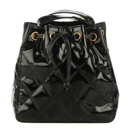 Chanel Patent Mini Drawstring Shoulder Bag Black 1 of 8
