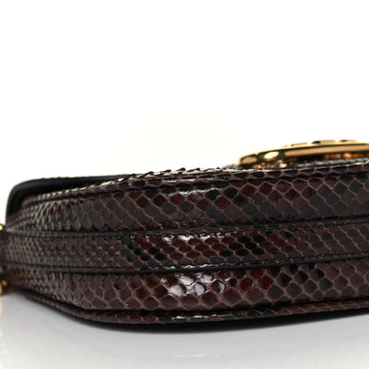 Celine Snakeskin Medium Chain Maillon Triomphe Brown 6 of 7