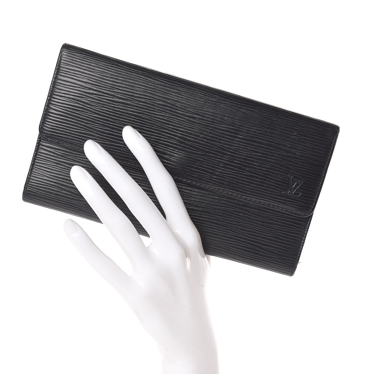 Louis Vuitton Epi Porte Tresor International Wallet Black 2 of 11