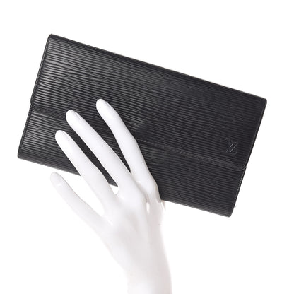 Louis Vuitton Epi Porte Tresor International Wallet Black 2 of 11