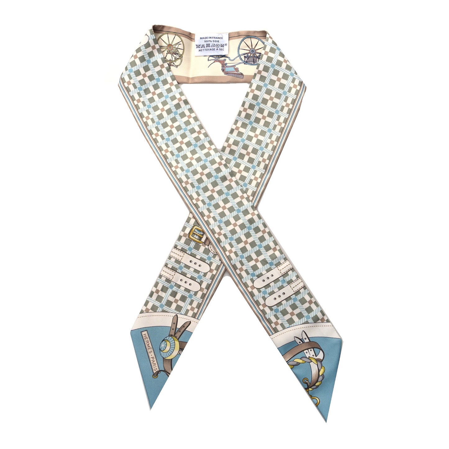 Silk Les Voitures Nouvelle Twilly Vert Amande Bleu Glacier