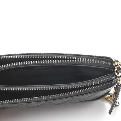 Chanel Patent Goatskin Quilted Small Gabrielle Clutch With Chain Black 5 of 10