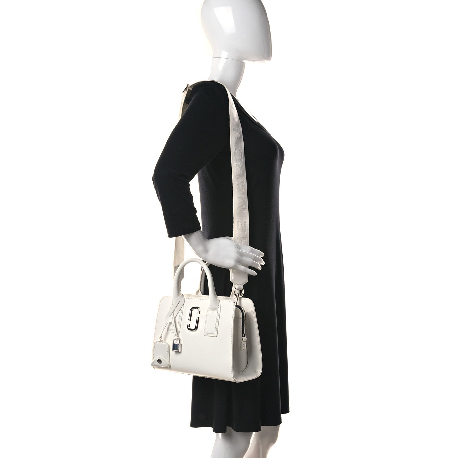 Marc Jacobs Saffiano Little Big Shot Tote White 2 of 10