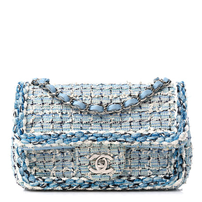 Chanel Tweed Braid Mini Flap Blue White Navy 1 of 12