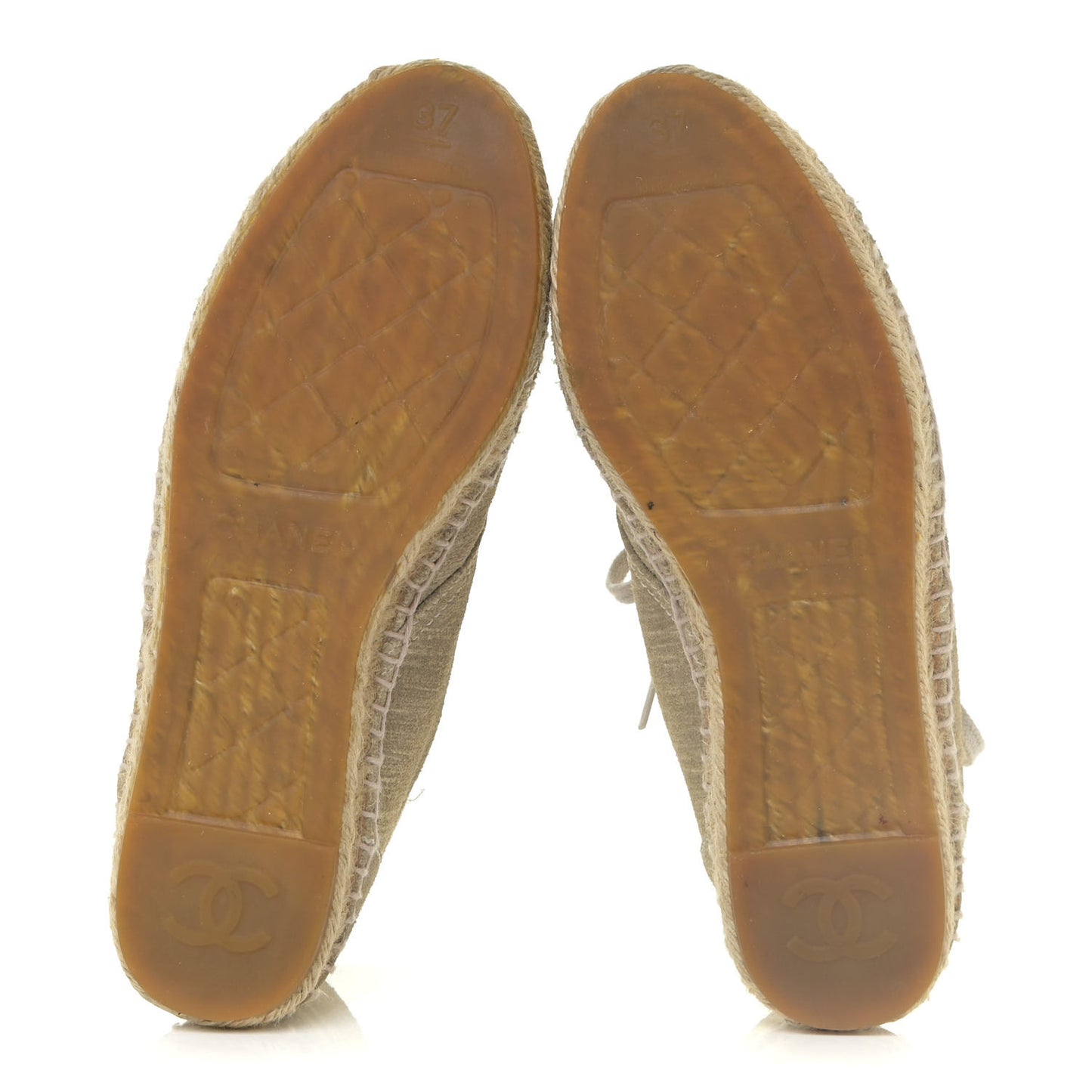 Striated Suede Espadrilles Sneakers 37 Light Grey