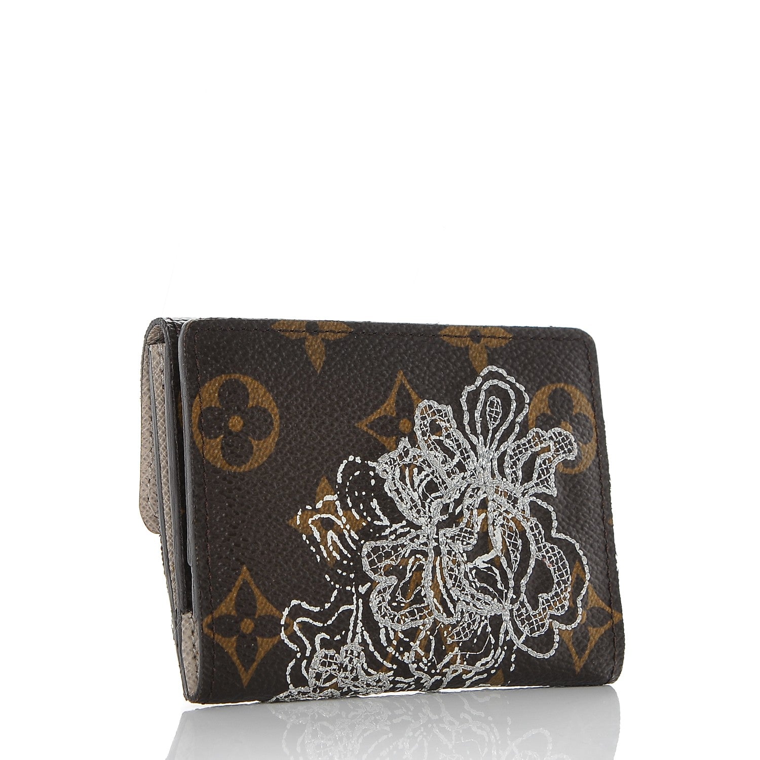 Louis Vuitton Monogram Dentelle Ludlow Wallet Silver 3 of 6