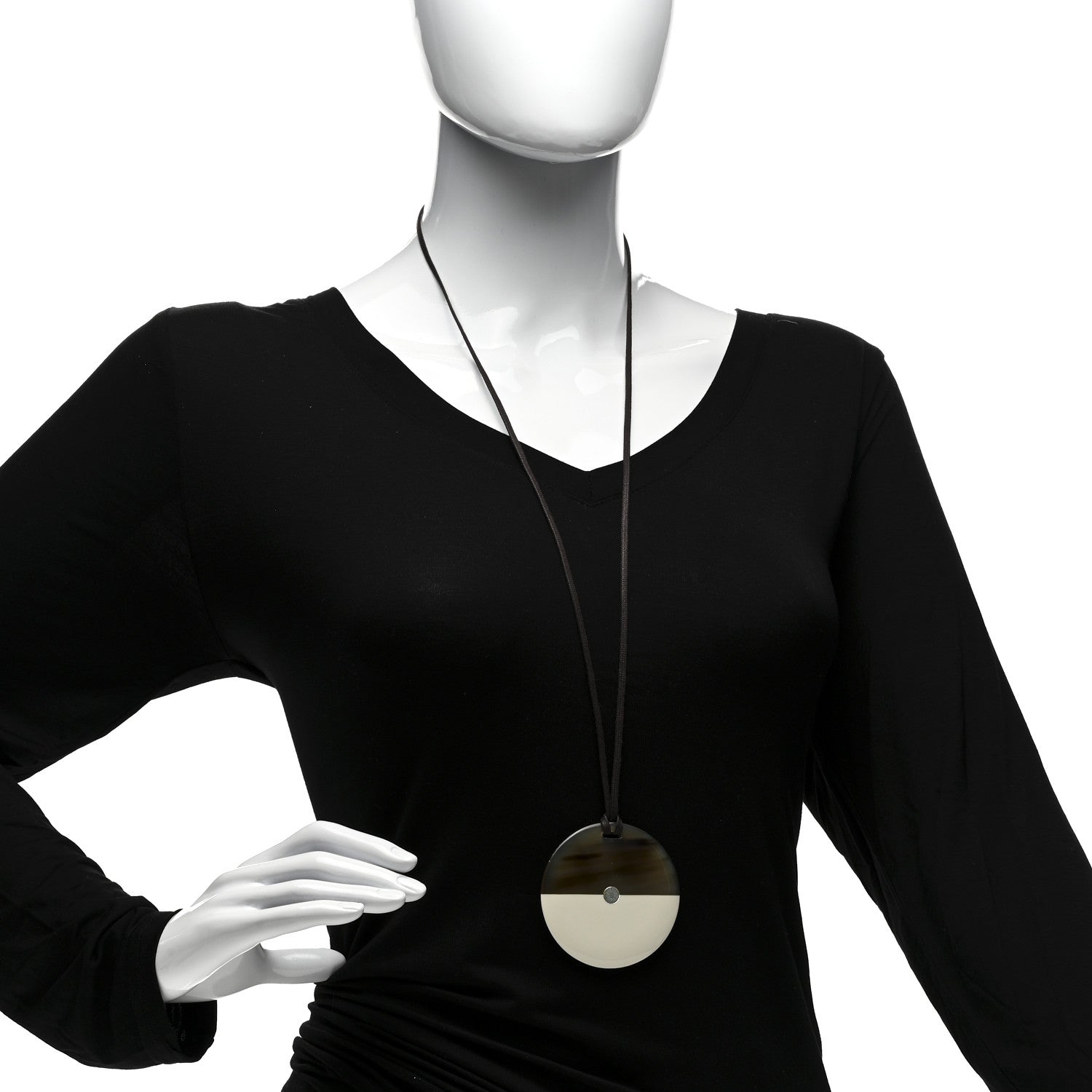 Hermes Buffalo Horn Minimale Necklace 2 of 5