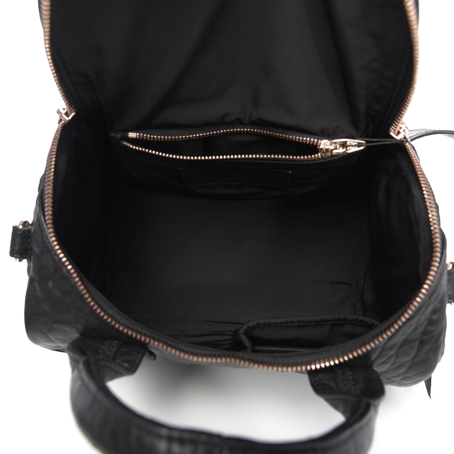 Pebbled Lambskin Rockie Black Rose Gold Hardware
