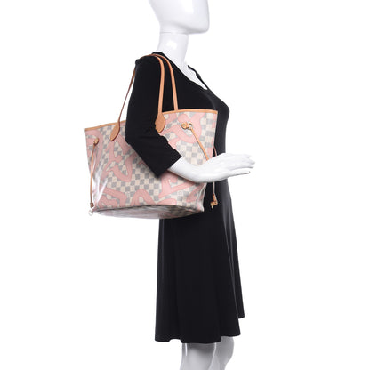 Louis Vuitton Damier Azur Tahitienne Neverfull MM 2 of 11