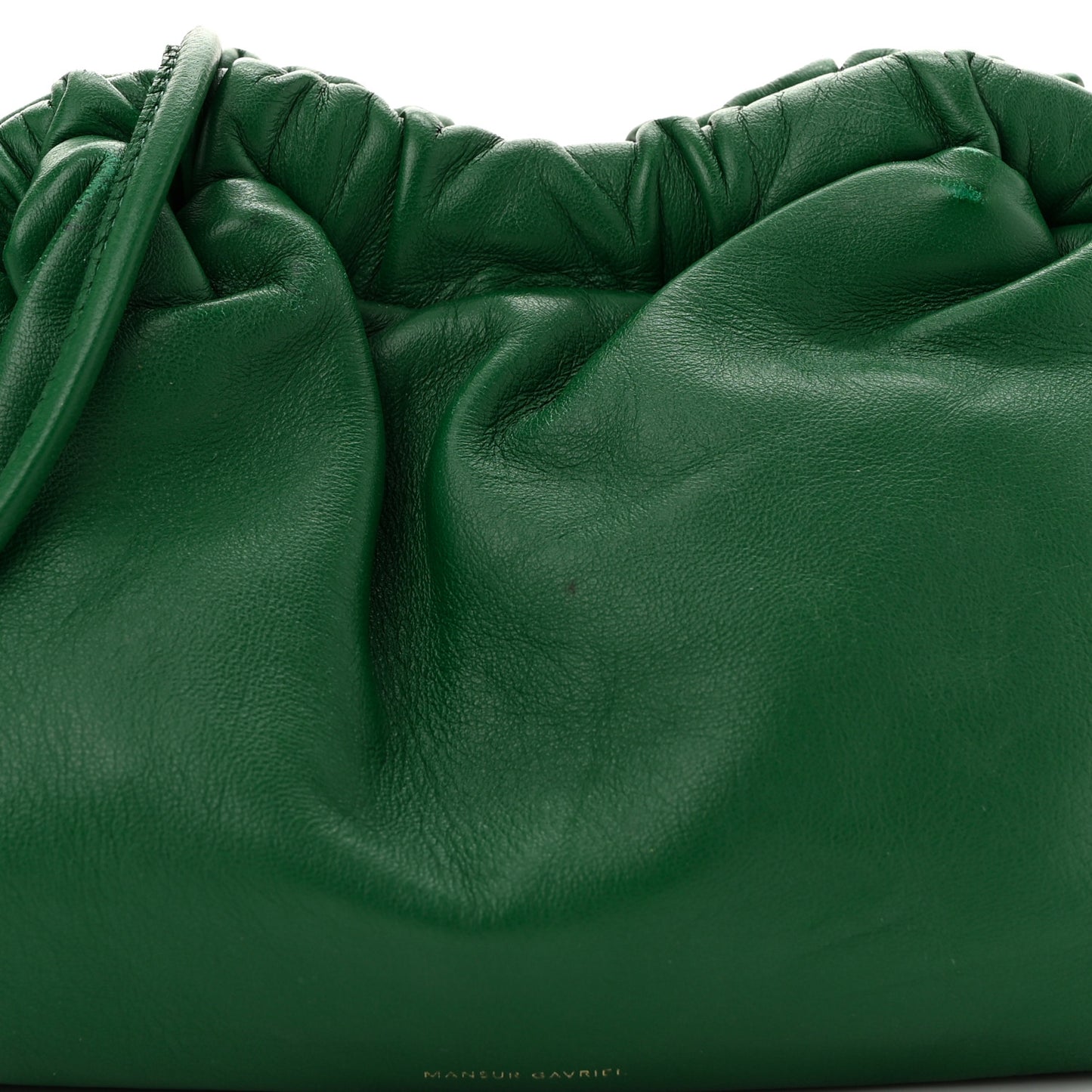 Lambskin Mini Cloud Clutch Green