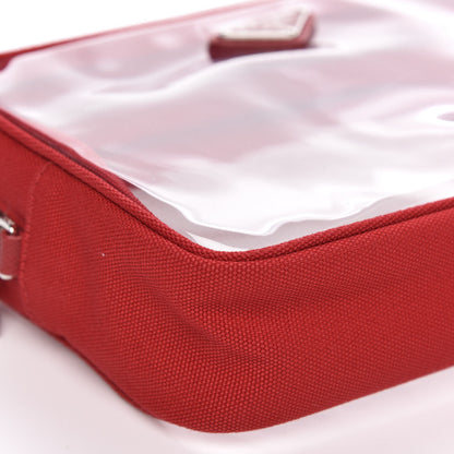 Prada Plexiglass Canapa Pouch Red 7 of 8