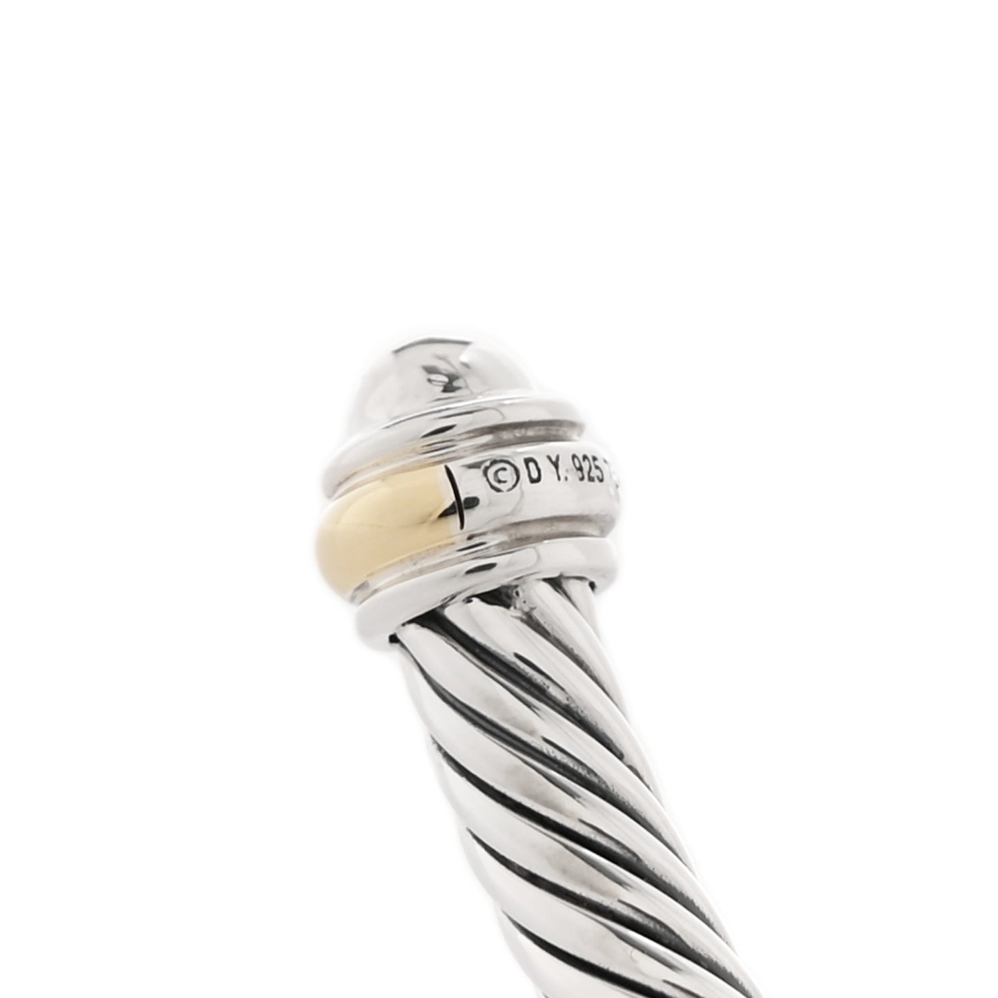 Sterling Silver 18K Yellow Gold 4mm Cable Classics Bracelet